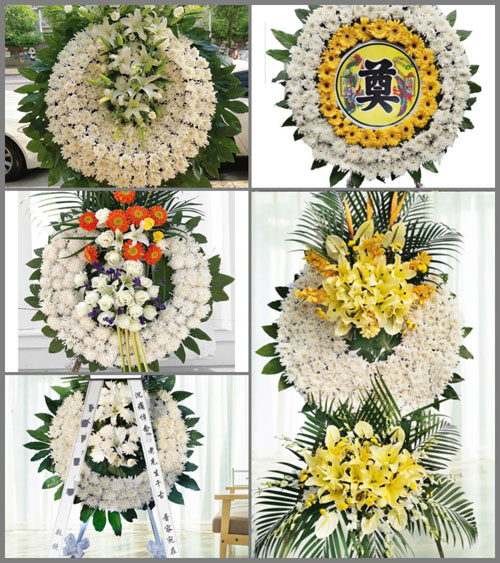 山东潍坊安丘市兴安街道周家夏庄村花圈速递